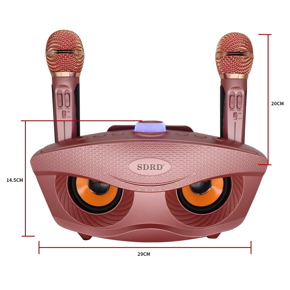SDRD SD-306 ワイヤレスファミリーカラオケシステム（マイク2本付属） Karaoke Machine, SDRD-306 Portable PA Speaker System With 2